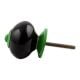 Black Round Green Fitting Ceramic Knob